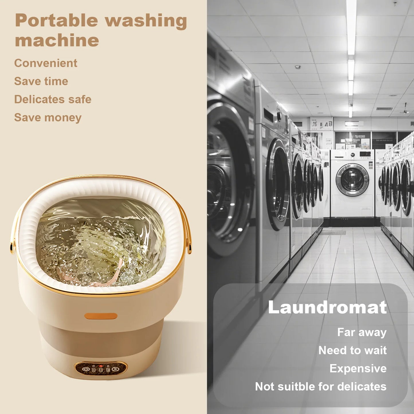 QuickFold Portable Mini Washer Dryer